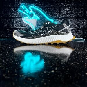 Merrell Moab Flight Vibram Men’s Hiking Trail Running Shoes Sneakers Black - 13